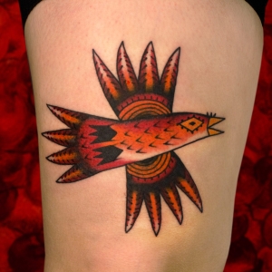 laulurastas bird tattoo