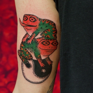 taiji frogs tattoo
